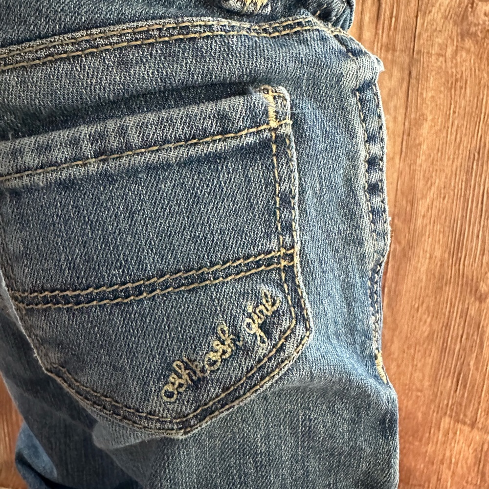 OshKosh Girls Size 5 Slim Bootcut Jeans Blue Denim Stretch Adjustable Fit - Picture 4 of 10